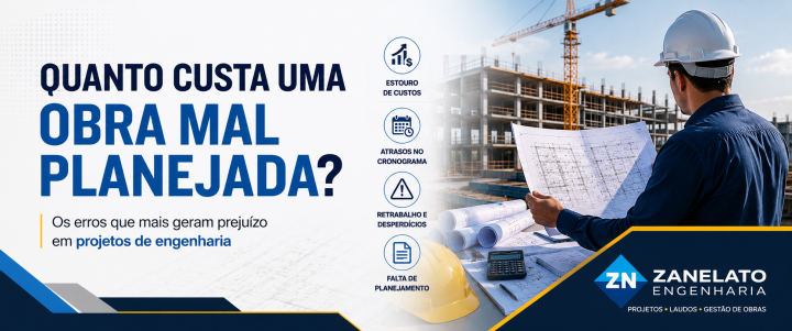 Quanto custa uma obra mal planejada? Os erros que mais geram prejuízo em projetos de engenharia
